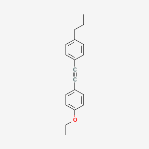 molecular formula C19H20O B1583571 1-[2-(4-Ethoxyphenyl)ethynyl]-4-propylbenzene CAS No. 39969-29-4