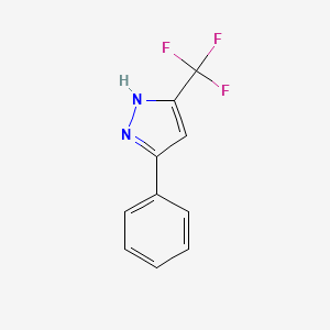 molecular formula C10H7F3N2 B1583572 3-Phenyl-5-(trifluoromethyl)-1H-pyrazole CAS No. 4027-54-7