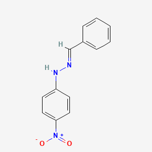 molecular formula C13H11N3O2 B1583665 苯甲醛 4-硝基苯腙 CAS No. 3078-09-9