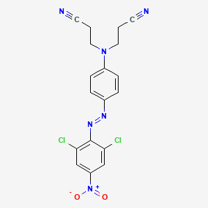 B1583696 Propanenitrile, 3,3'-[[4-[(2,6-dichloro-4-nitrophenyl)azo]phenyl]imino]bis- CAS No. 67923-43-7