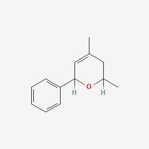 molecular formula C13H16O B1583698 3,6-二氢-2,4-二甲基-6-苯基-2H-吡喃 CAS No. 68039-40-7