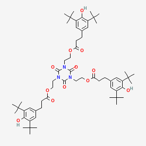 molecular formula C60H87N3O12 B1583742 3,5-DI-Tert-butyl-4-hydroxyhydrocinnamic acid triester with 1,3,5-tris(2-hydroxyethyl)-S-triazine-2,4,6(1H,3H,5H)-trione CAS No. 34137-09-2