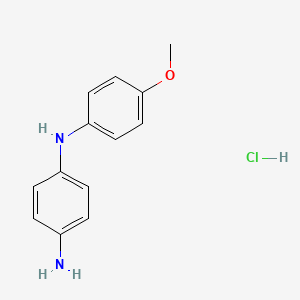 molecular formula C13H15ClN2O B1583812 1,4-Benzenediamine, N-(4-methoxyphenyl)-, monohydrochloride CAS No. 3566-44-7