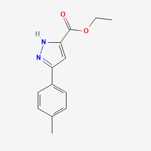 molecular formula C13H14N2O2 B1583834 5-(4-甲基苯基)-2H-吡唑-3-羧酸乙酯 CAS No. 595610-41-6