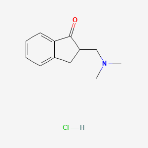 molecular formula C12H16ClNO B1583876 2-((二甲氨基)甲基)-2,3-二氢-1H-茚-1-酮盐酸盐 CAS No. 16931-84-3