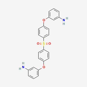 molecular formula C24H20N2O4S B1583890 苯胺，3,3'-[磺酰基双(4,1-苯撑氧基)]双- CAS No. 30203-11-3