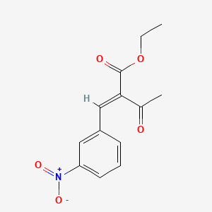 molecular formula C13H13NO5 B1583955 2-(3-硝基亚苄基)乙酰乙酸乙酯 CAS No. 39562-16-8