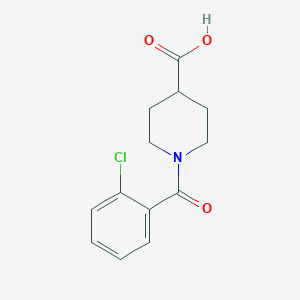 molecular formula C13H14ClNO3 B1583956 1-(2-氯苯甲酰基)哌啶-4-甲酸 CAS No. 352673-16-6