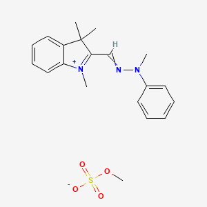 B1584028 1,3,3-trimethyl-2-[(methylphenylhydrazono)methyl]-3H-indolium methyl sulphate CAS No. 83949-75-1