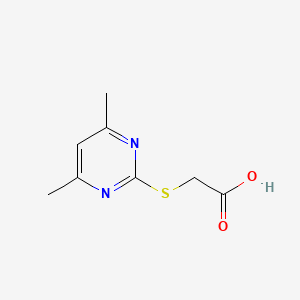 molecular formula C8H10N2O2S B1584074 乙酸，(4,6-二甲基嘧啶-2-基硫)- CAS No. 55749-30-9