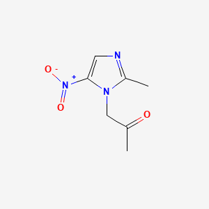 molecular formula C7H9N3O3 B1584113 1-(2-メチル-5-ニトロイミダゾール-1-イル)プロパン-2-オン CAS No. 31876-69-4