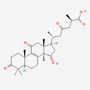 molecular formula C30H44O6 B1584179 (2R,6R)-6-[(5R,10S,13R,14R,15S,17R)-15-羟基-4,4,10,13,14-五甲基-3,11-二氧代-2,5,6,7,12,15,16,17-八氢-1H-环戊[a]菲并菲-17-基]-2-甲基-4-氧代庚酸 CAS No. 98665-21-5
