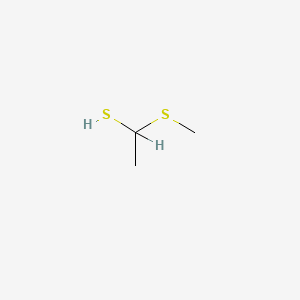 molecular formula C3H8S2 B1584185 1-(甲硫基)乙硫醇 CAS No. 31331-53-0