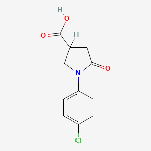 molecular formula C11H10ClNO3 B1584285 1-(4-氯苯基)-5-氧代吡咯烷-3-羧酸 CAS No. 39629-87-3