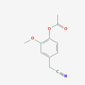 molecular formula C11H11NO3 B1584336 4-(氰基甲基)-2-甲氧基苯基乙酸酯 CAS No. 5438-51-7