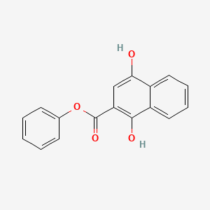 molecular formula C17H12O4 B1584353 苯基 1,4-二羟基-2-萘甲酸酯 CAS No. 54978-55-1