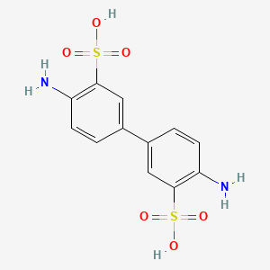 molecular formula C12H12N2O6S2 B1584388 4,4'-Diaminobiphenyl-3,3'-disulfonic acid CAS No. 3365-90-0