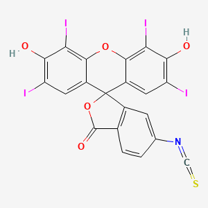 molecular formula C21H7I4NO5S B1584399 3',6'-Dihydroxy-2',4',5',7'-tetraiodo-5-isothiocyanatospiro[2-benzofuran-3,9'-xanthene]-1-one CAS No. 72814-84-7