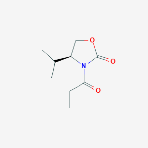 molecular formula C9H15NO3 B1584439 (S)-(+)-4-异丙基-3-丙酰-2-恶唑烷酮 CAS No. 77877-19-1