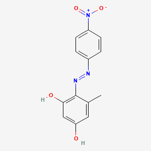 molecular formula C13H11N3O4 B1584503 1,3-苯二酚，5-甲基-4-[(4-硝基苯基)偶氮]- CAS No. 607-96-5