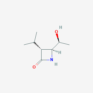 molecular formula C8H15NO2 B158462 (3R,4S)-4-[(1S)-1-hydroxyethyl]-3-propan-2-ylazetidin-2-one CAS No. 135560-67-7