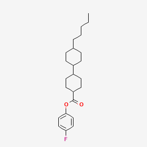 molecular formula C24H35FO2 B1584648 [1,1'-联环己基]-4-羧酸，4'-戊基，4-氟苯酯 CAS No. 88878-50-6