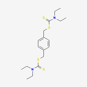 molecular formula C18H28N2S4 B1584659 [4-(diethylcarbamothioylsulfanylmethyl)phenyl]methyl N,N-diethylcarbamodithioate CAS No. 89964-93-2