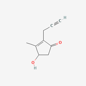 molecular formula C9H10O2 B1584665 4-Hydroxy-3-methyl-2-(2-propynyl)-2-cyclopentene-1-one CAS No. 41301-27-3