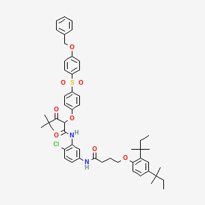 molecular formula C52H61ClN2O8S B1584668 N-(5-((4-(2,4-Bis(1,1-dimethylpropyl)phenoxy)-1-oxobutyl)amino)-2-chlorophenyl)-4,4-dimethyl-3-oxo-2-(4-((4-(phenylmethoxy)phenyl)sulphonyl)phenoxy)valeramide CAS No. 30744-85-5