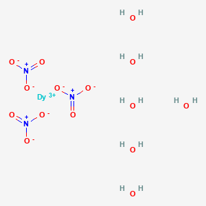 molecular formula DyH12N3O15 B1584709 Dysprosium(III) nitrate, hexahydrate (1:3:6) CAS No. 35725-30-5