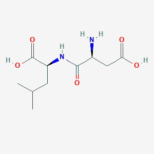 molecular formula C10H18N2O5 B1584713 (S)-2-((S)-2-Amino-3-carboxypropanamido)-4-methylpentanoic acid CAS No. 3062-14-4