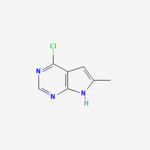 molecular formula C7H6ClN3 B1584716 4-氯-6-甲基-7H-吡咯并[2,3-d]嘧啶 CAS No. 35808-68-5