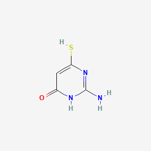molecular formula C4H5N3OS B1584736 2-Amino-6-sulfanylpyrimidin-4(3h)-one CAS No. 6973-81-5