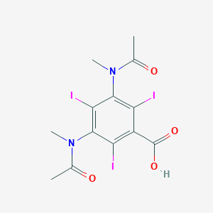molecular formula C13H13I3N2O4 B158477 3,5-Bis[acetyl(methyl)amino]-2,4,6-triiodobenzoic acid CAS No. 1949-44-6