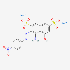 molecular formula C16H10N4Na2O9S2 B1584791 Disodium 4-amino-5-hydroxy-3-(4-nitrophenylazo)naphthalene-2,7-disulphonate CAS No. 56431-61-9