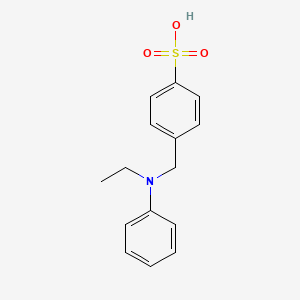 molecular formula C15H17NO3S B1584972 苯磺酸，4-[(乙基苯氨基)甲基]- CAS No. 92-60-4