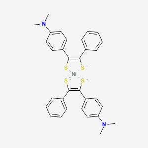 molecular formula C32H30N2NiS4-4 B1585172 镍，双[1-[4-(二甲氨基)苯基]-2-苯基-1,2-乙烯二硫醇 (2-)-κS,κS']- CAS No. 38465-55-3