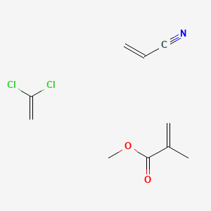 B1585185 2-Propenoic acid, 2-methyl-, methyl ester, polymer with 1,1-dichloroethene and 2-propenenitrile CAS No. 25214-39-5