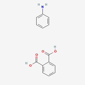 molecular formula C14H13NO4 B1585193 1,2-苯二甲酸，与苯胺的化合物 (1:1) CAS No. 50930-79-5