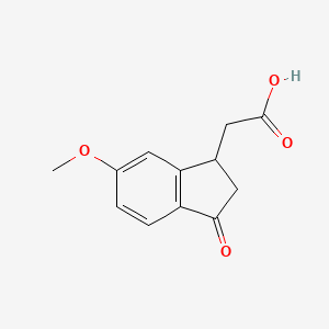 molecular formula C12H12O4 B1585280 2-(6-甲氧基-3-氧代-2,3-二氢-1H-茚-1-基)乙酸 CAS No. 24467-92-3