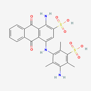 B1585389 2-Anthracenesulfonic acid, 1-amino-4-[(3-amino-2,4,6-trimethyl-5-sulfophenyl)amino]-9,10-dihydro-9,10-dioxo- CAS No. 24124-40-1