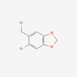 molecular formula C8H6Br2O2 B1585404 5-Bromo-6-(bromomethyl)benzo[d][1,3]dioxole CAS No. 5434-47-9