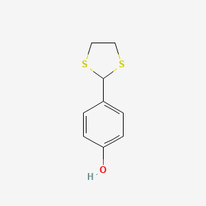 molecular formula C9H10OS2 B1585410 4-(1,3-二硫杂环戊烷-2-基)苯酚 CAS No. 22068-49-1