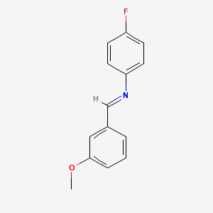 molecular formula C14H12FNO B1585426 N-(3-甲氧基亚苄基)-4-氟苯胺 CAS No. 202073-14-1