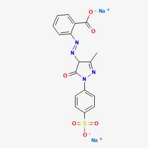 B1585443 Disodium 2-((4,5-dihydro-3-methyl-5-oxo-1-(4-sulphonatophenyl)-1H-pyrazol-4-yl)azo)benzoate CAS No. 6359-83-7