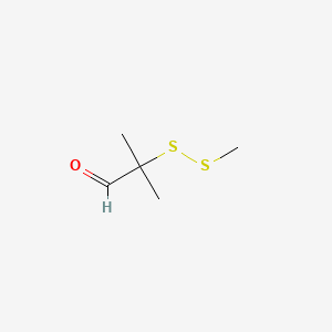 molecular formula C5H10OS2 B1585464 2-(Methyldithio)isobutyraldehyde CAS No. 67952-60-7