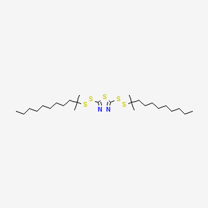 molecular formula C26H50N2S5 B1585469 1,3,4-Thiadiazole, 2,5-bis(tert-dodecyldithio)- CAS No. 59656-20-1