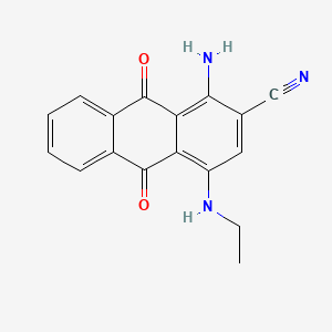 molecular formula C17H13N3O2 B1585479 2-Anthracenecarbonitrile, 1-amino-4-(ethylamino)-9,10-dihydro-9,10-dioxo- CAS No. 62570-50-7
