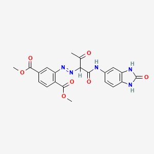 molecular formula C21H19N5O7 B1585490 2-[[1-[[(2,3-二氢-2-氧代-1H-苯并咪唑-5-基)氨基]羰基]-2-氧代丙基]偶氮]对苯二甲酸二甲酯 CAS No. 35636-63-6