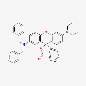 B1585508 Spiro[isobenzofuran-1(3H),9'-[9H]xanthen]-3-one, 2'-[bis(phenylmethyl)amino]-6'-(diethylamino)- CAS No. 34372-72-0